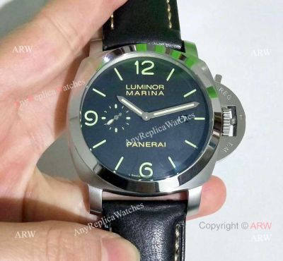 Buy Replica Panerai Pam 312 Luminor Marina Black Leather Watch